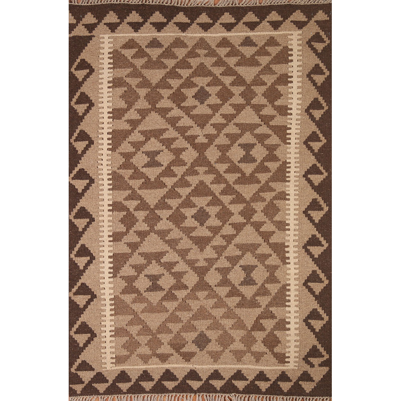 Tapis géométrique réversible Kilim 3 x 5