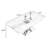Black Rectangular Marble Stainless Steel Dining Table-134966254