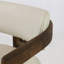 Chaise brune Pamplona avec cuir blanc