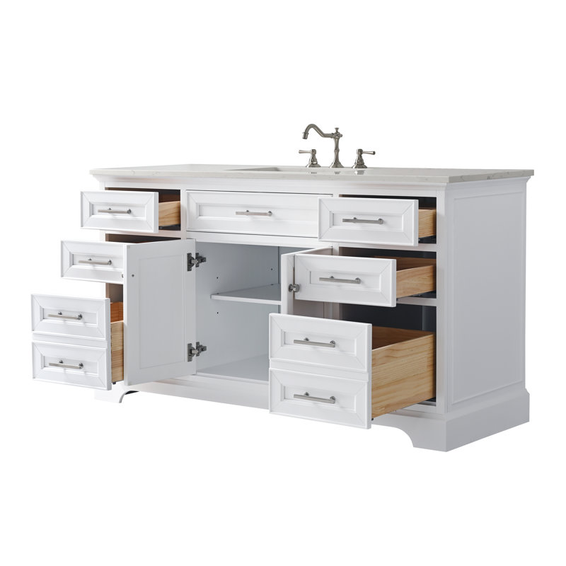 Meuble-lavabo simple 60 po Luken - Blanc