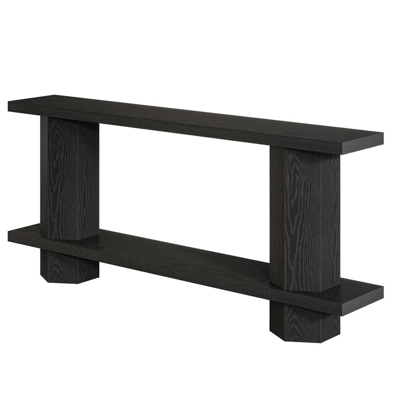 Farmhouse Console Table, Black