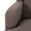 Chaise d'appoint rembourrée capitonnée et chambre à coucher, brun roux-2032265441