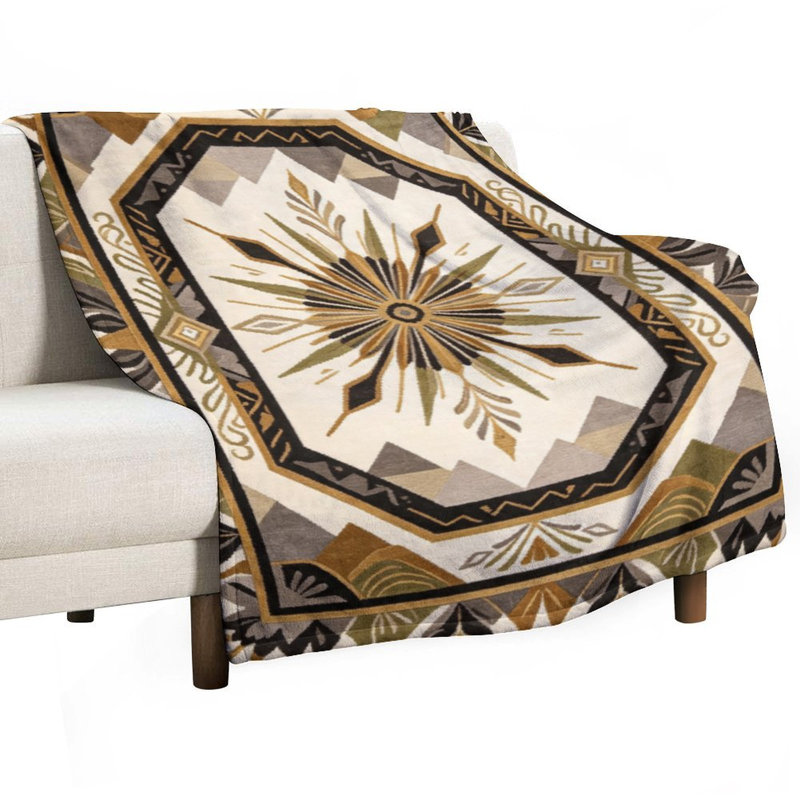 Jeté en flanelle géométrique Starburst Luxury, 50 x 60 po