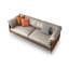 Causeuse-coussin standard en cuir véritable kaki