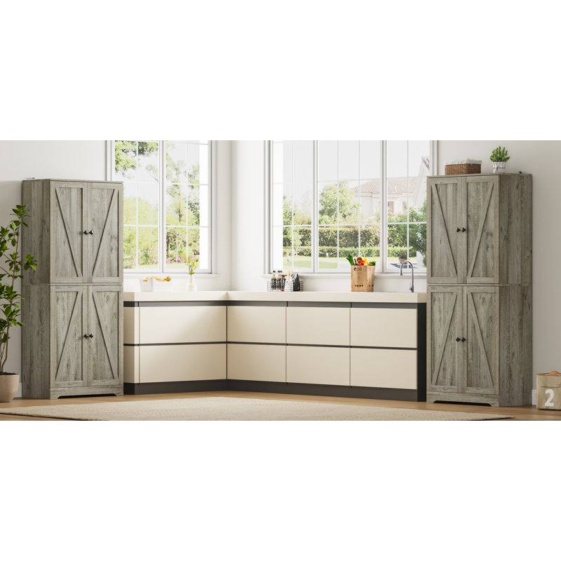 Armoire de rangement 72 po, Gris