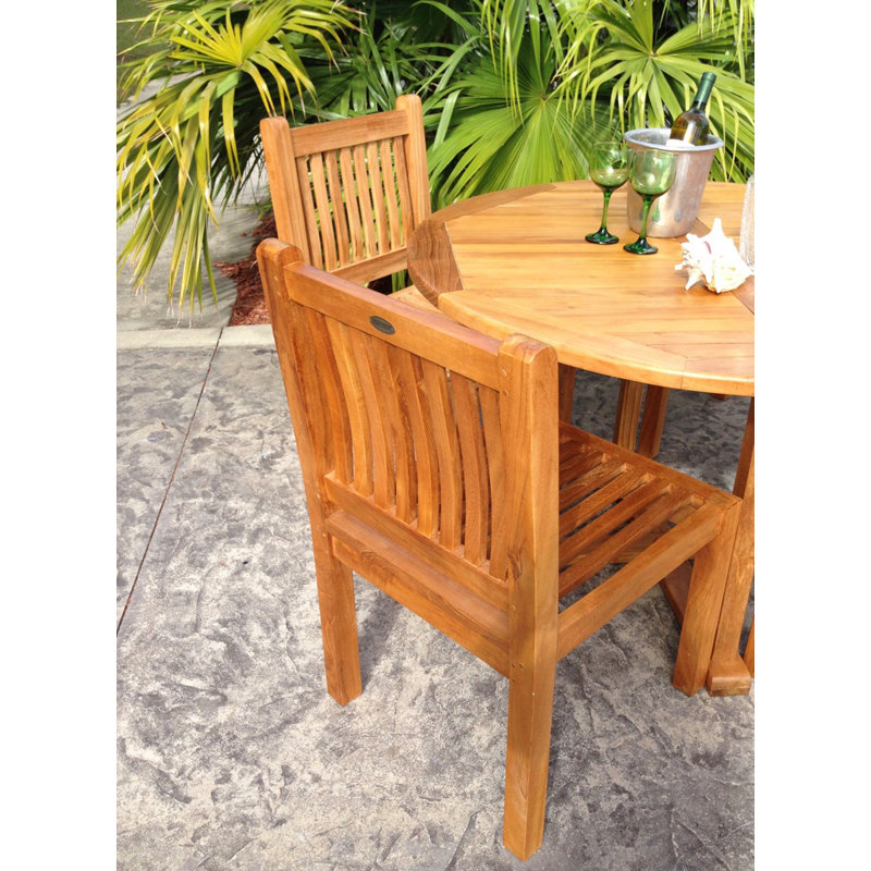 Catriona Outdoor Teak Dining Side Chair