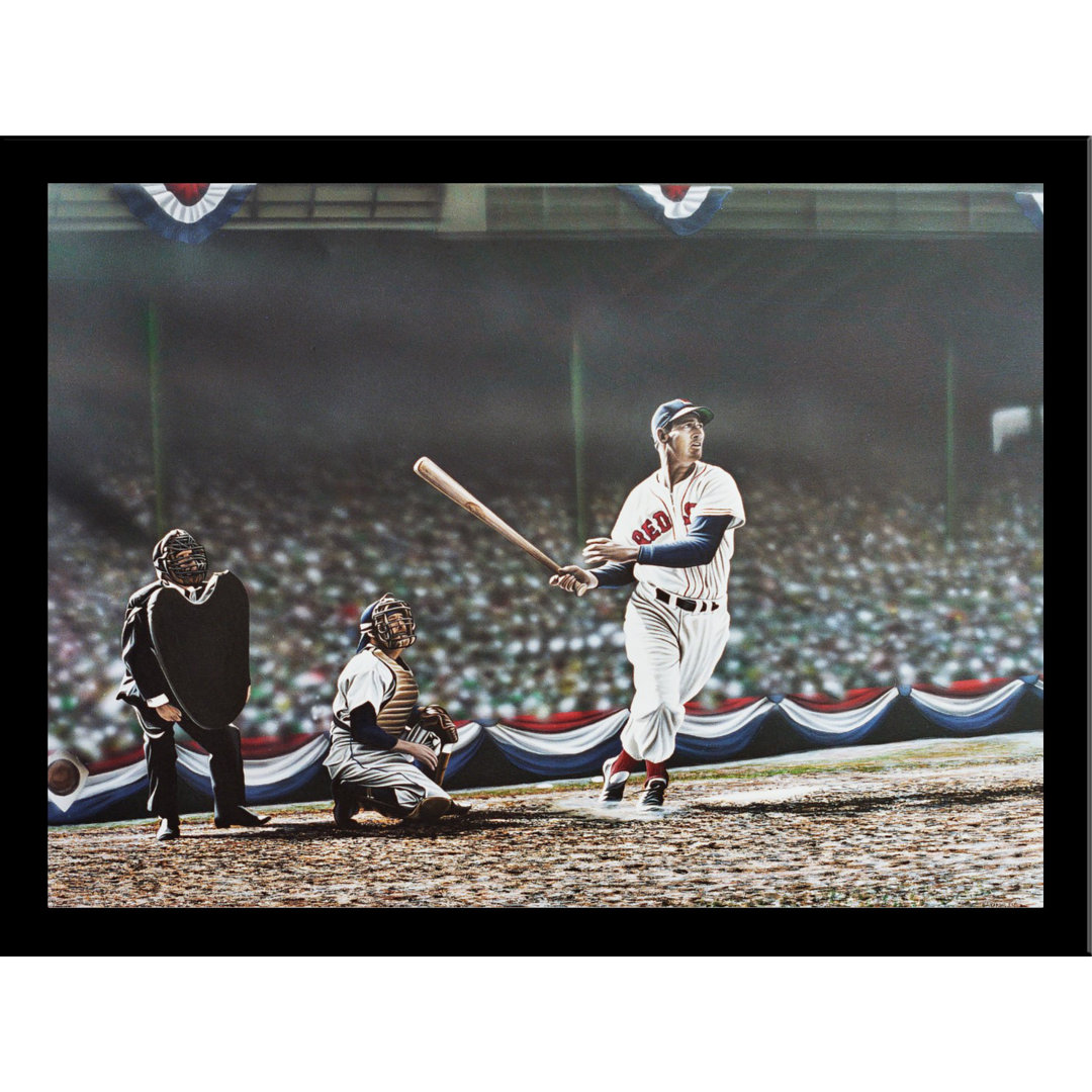 'Ted Williams Swing' Print Poster by Darryl Vlasak Framed Memorabilia Buy Art For Less 