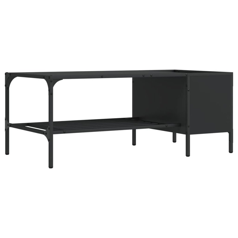 Table basse simple avec rangement Marjoria, Noir