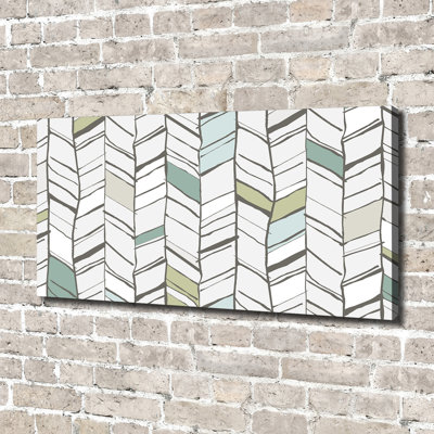 Herringbone Pattern - Wrapped Canvas Print