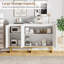 Buffet Modern avec portes à chevrons et console-538053035