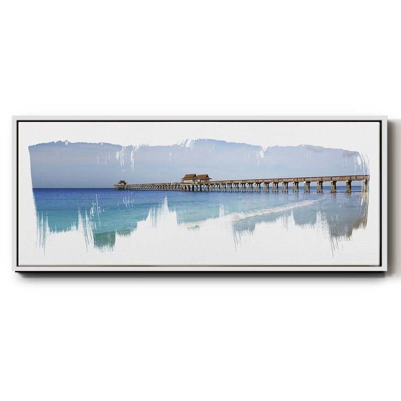 Virginia Beach Pier - toile encadrée, H 20 po x l 50 po