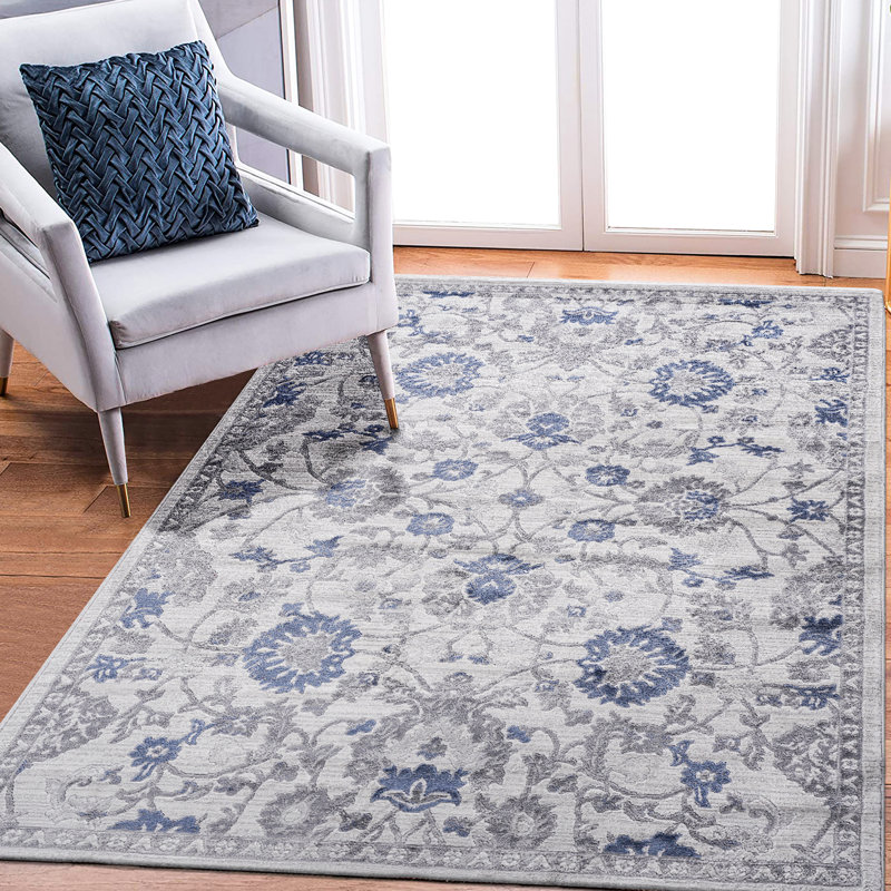 8X10 Blue Area Rug - Style, Non-Shedding, Suitable For Dining Room, Entryway Stylish And Bedroom,, Rectangle 7'9" x 9'12"