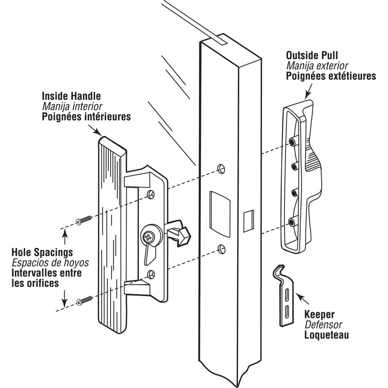 Poignée de porte coulissante Prime-Line