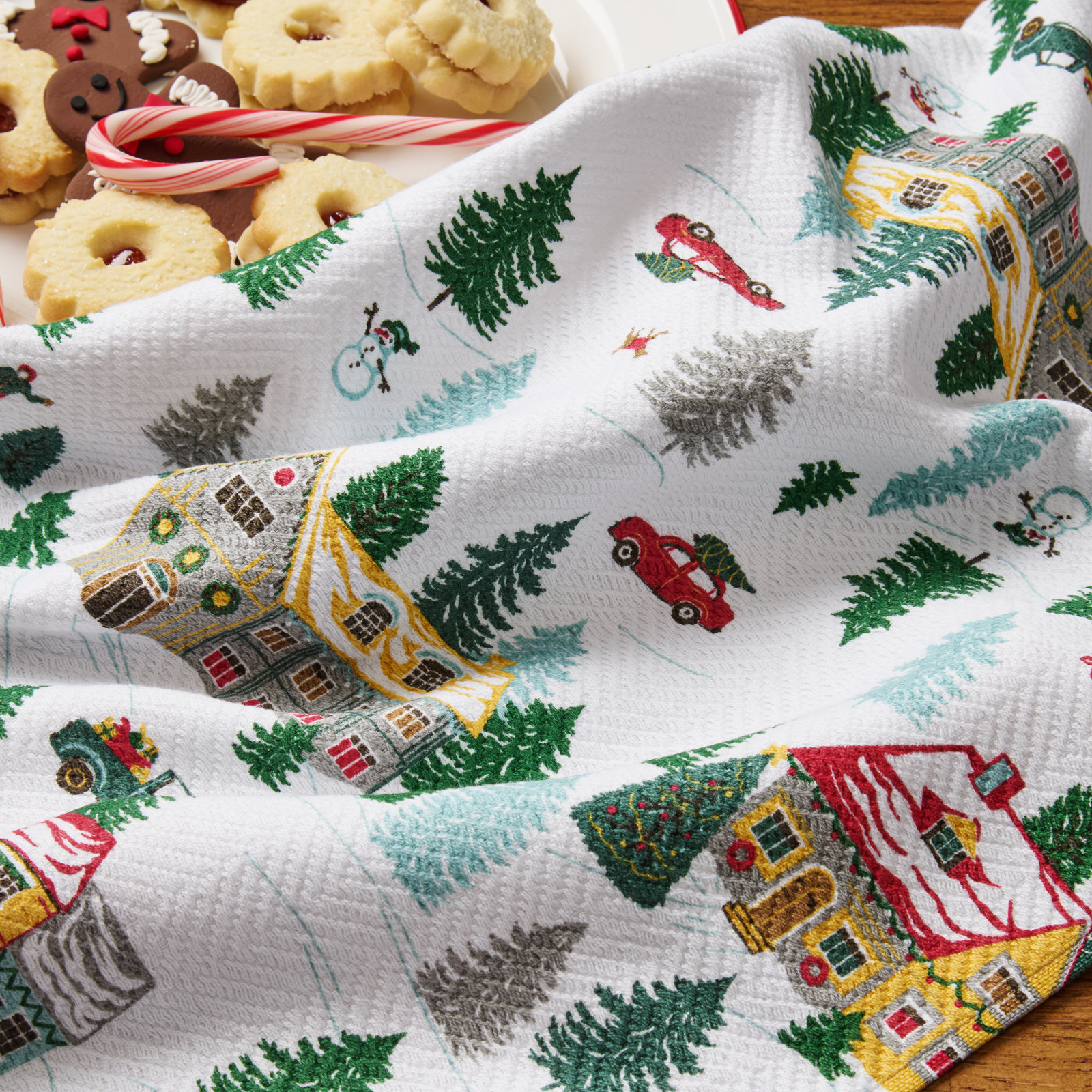 Snowflakes Kitchen Towel Set 2-Pack 16"x28"