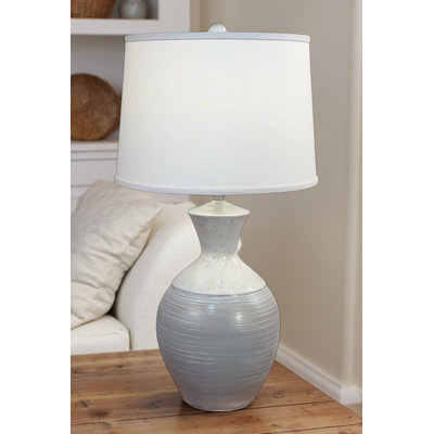 Moonlight Beach/Spindrift Lined Vase Table Lamp