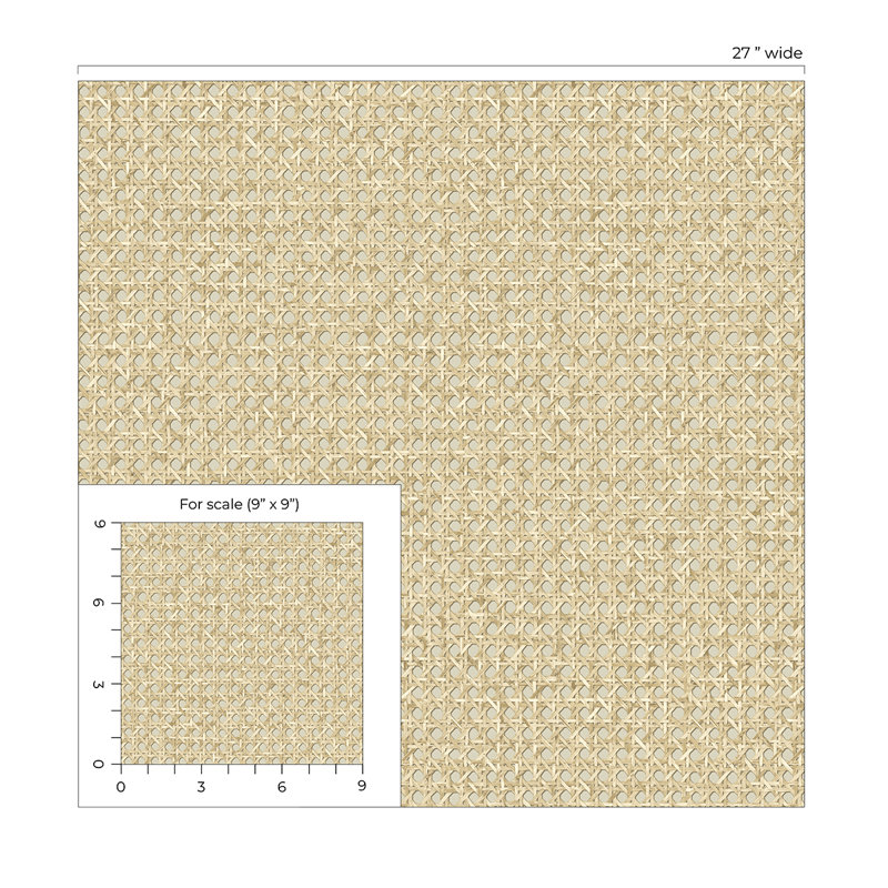 Rouleau de papier peint L 2,25 pi x l 27 po Alisson, Chanvre