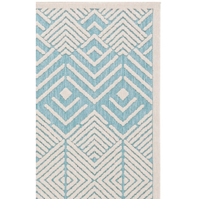 Tapis d'intérieur / extérieur à motif géométrique Milos Performance