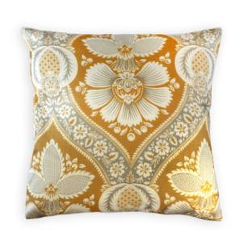 Allisia Cotton Blend Throw Pillow, Orange, Polyester/Polyfill