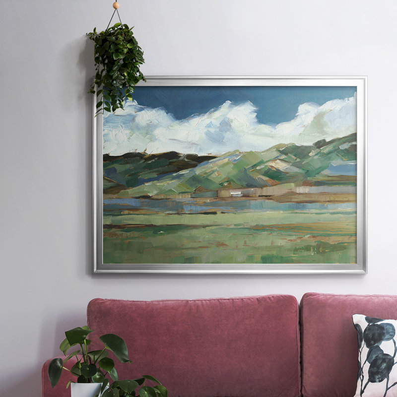 Western Sky I, reproduction d'art sur toile, Argent, H 26 po x l 38 po x P 1,5 po