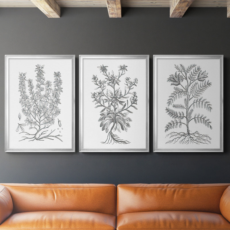 Toile encadrée de qualité supérieure B&W, Argent, H 30,5 po x l 67,5 po x P 1,25 po