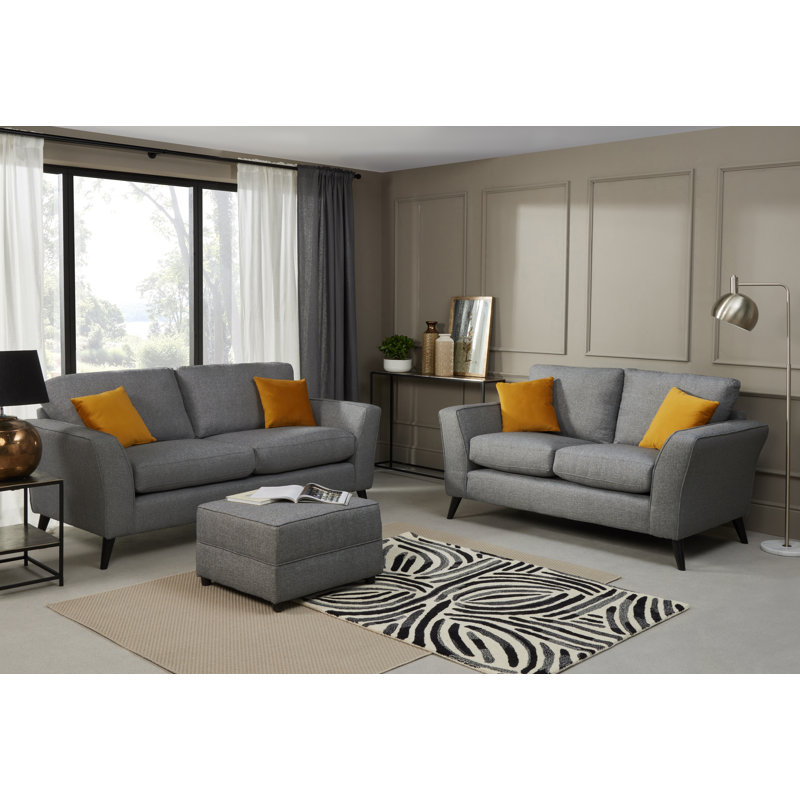 Freddy 3 - Piece Living Room Set, Charcoal