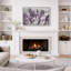 Œuvre d'art mauve lavande mauve sur fond effet bois, images murales rétro rustiques, impression sur toile encadrée-899922255-807997928-825709748