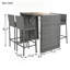 Ensemble de bar d'extérieur en osier robuste et confortable
