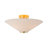 3-Light Mushroom-Shaped Fabric Semi-Flush Mount