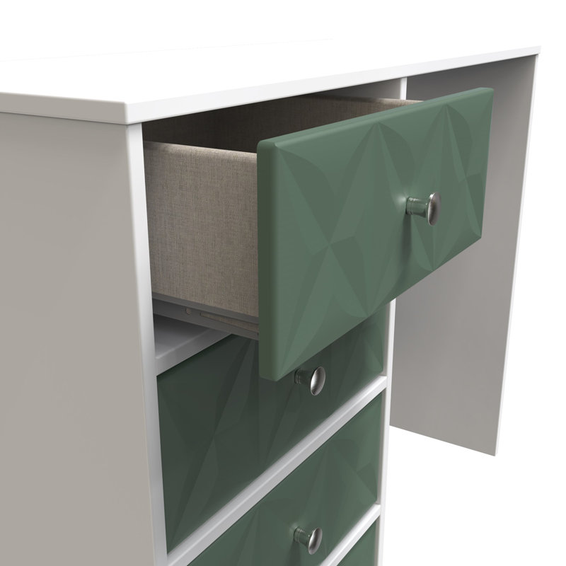 Carnlea Dressing Table, Labrador Green/White