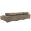 Canapé modulaire double avec grand siège, matériau en velours côtelé, 3 sièges, couleur chameau, coussins décoratifs pour plus de confort, support réglable, méthode d'assemblage facile - à l'ombre, confort motivé, inclus,
