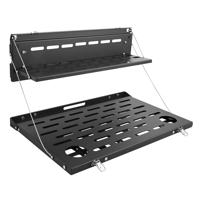 Tailgate Table for 2021-2026 Ford Bronco 4 Door Hardtops (Exclude Bronco Sport), Foldable Molle Panel Drop Down Table, Rear Door Cargo Storage Rack Shelf Luggage Holder Carrier