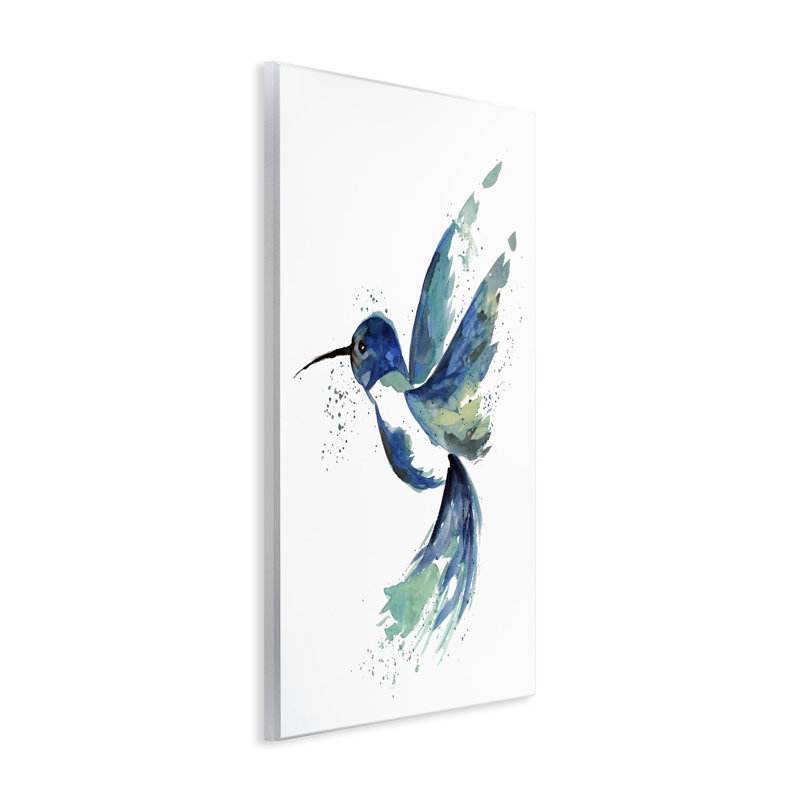 Art moderne de giclée de colibri bleu moderne par Sebastian Grafmann, H 15 po x l 10 po