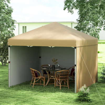 Auvent escamotable 10 pi x 10 pi, parois latérales, hauteur réglable, abri de jardin pour tentes de réception, abri de jardin réglable à 3 hauteurs, abri de jardin
