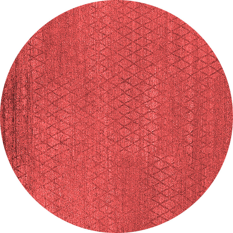Tapis rouges de style Mid-Century moderne 132, Rond 7 pi