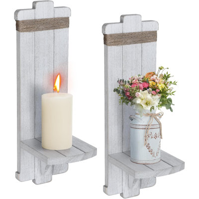 2 Piece Wood Wall Wall Sconce Set