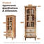 Armoire de rangement en bois avec porte et 3 tiroirs-59619708