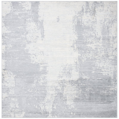 Tapis abstrait gris clair / ivoire Adilene