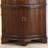 Walnut-colored Solid Wood Corner Cabinet