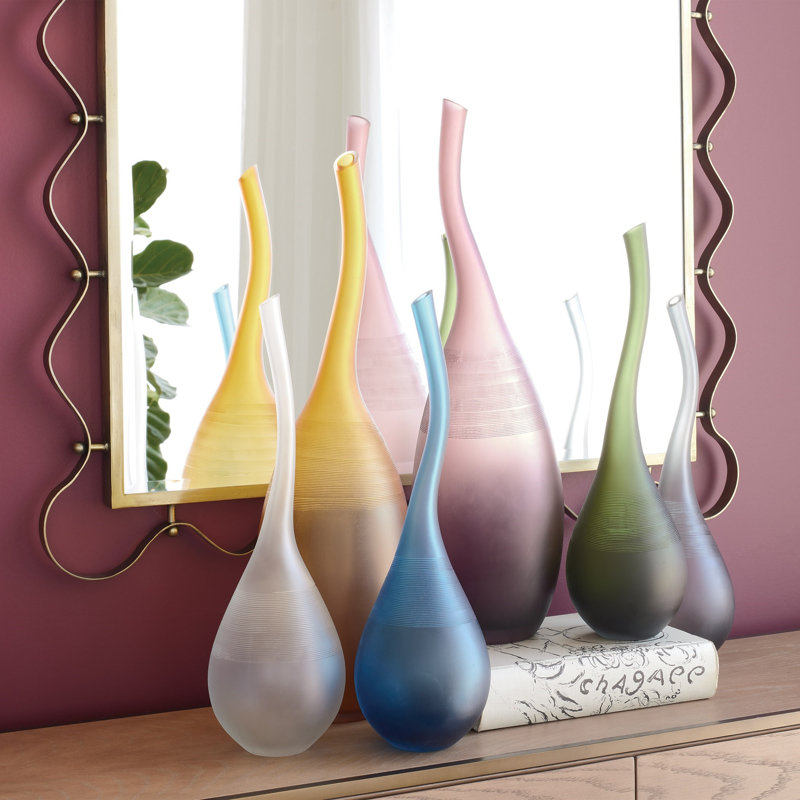 Curvature Bottle, 24.25" H x 7" W x 7" D, Blue