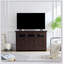 Buffet Farmhouse avec rangement, tablette réglable, multifonctionnel pour la cuisine et le salon, design rustique, finition espresso