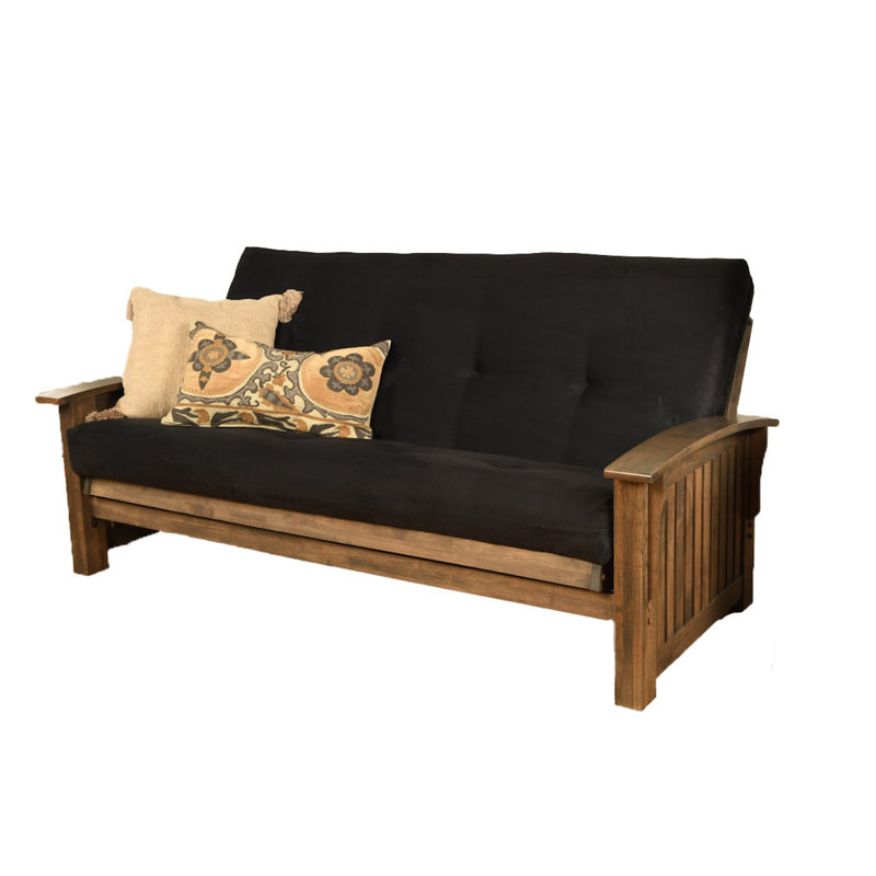 Structure de futon pleine largeur et matelas 83 po Stratford, Non, Suède noir
