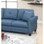 Canapé modulaire réversible en polyfibre bleu capitonné