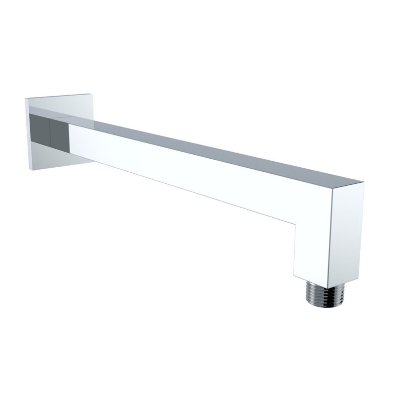 Bras de douche carré en laiton, H 12 po x l 2,5 po x P 2,5 po