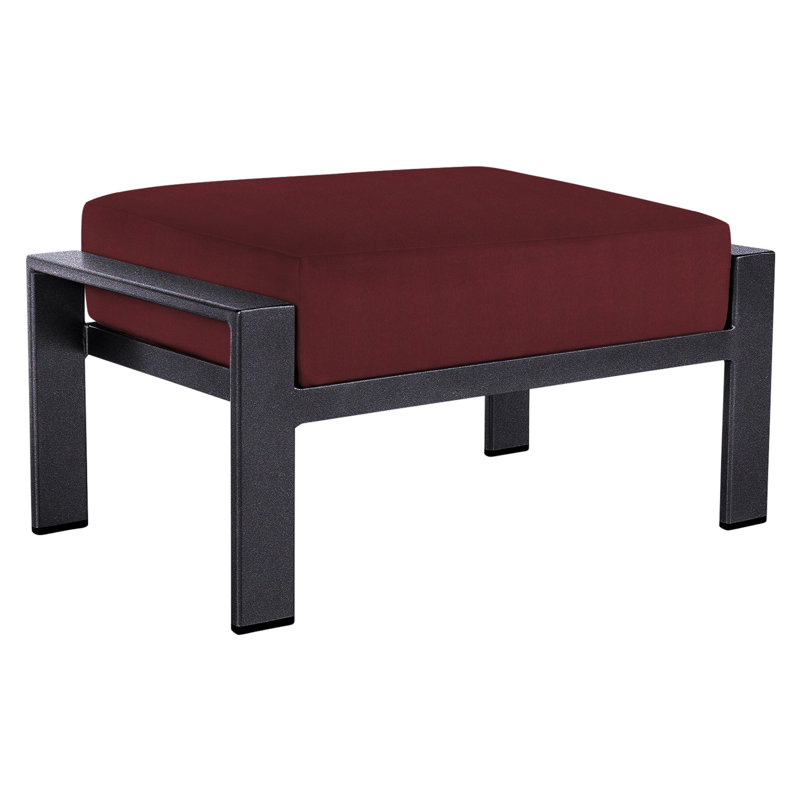 Studio Outdoor Ottoman, Graphite, Flagship Stone Sunbrella®