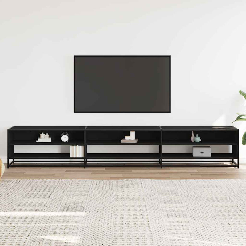 Unfinished TV Stand for TVs up to 88", Black