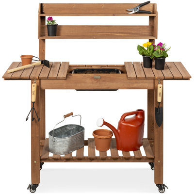 Rista Wood Potting Bench