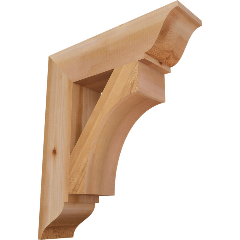 Westlake Traditional Bracket, Western Red Cedar, Smooth, 28"H x 5.5"W x 24"D