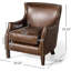 Fauteuil en cuir véritable Colyer