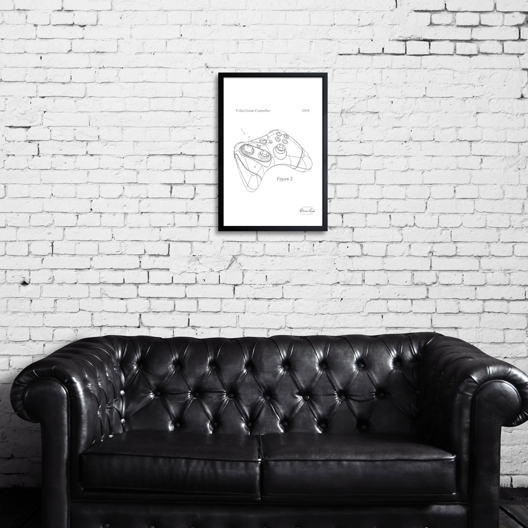 Video Game Controller 2008 - Picture Frame Print on Paper 17 Stories Frame 