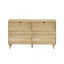Métal horizontal Commode en bois manufacturé à 6 tiroirs-1089994780